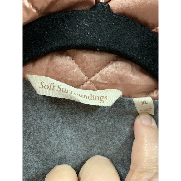 Soft Surroundings Pink XL Snowline Quilted Crossover Puffer Vest Outerwear - Picture 6 of 12